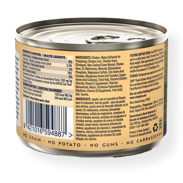 Ziwi Peak Canned Chicken Cat Food 185g Pet Connect NZ