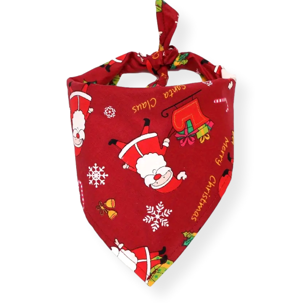 Bark & Bone Bandana Red Santa is Sleighing Dog Bandana