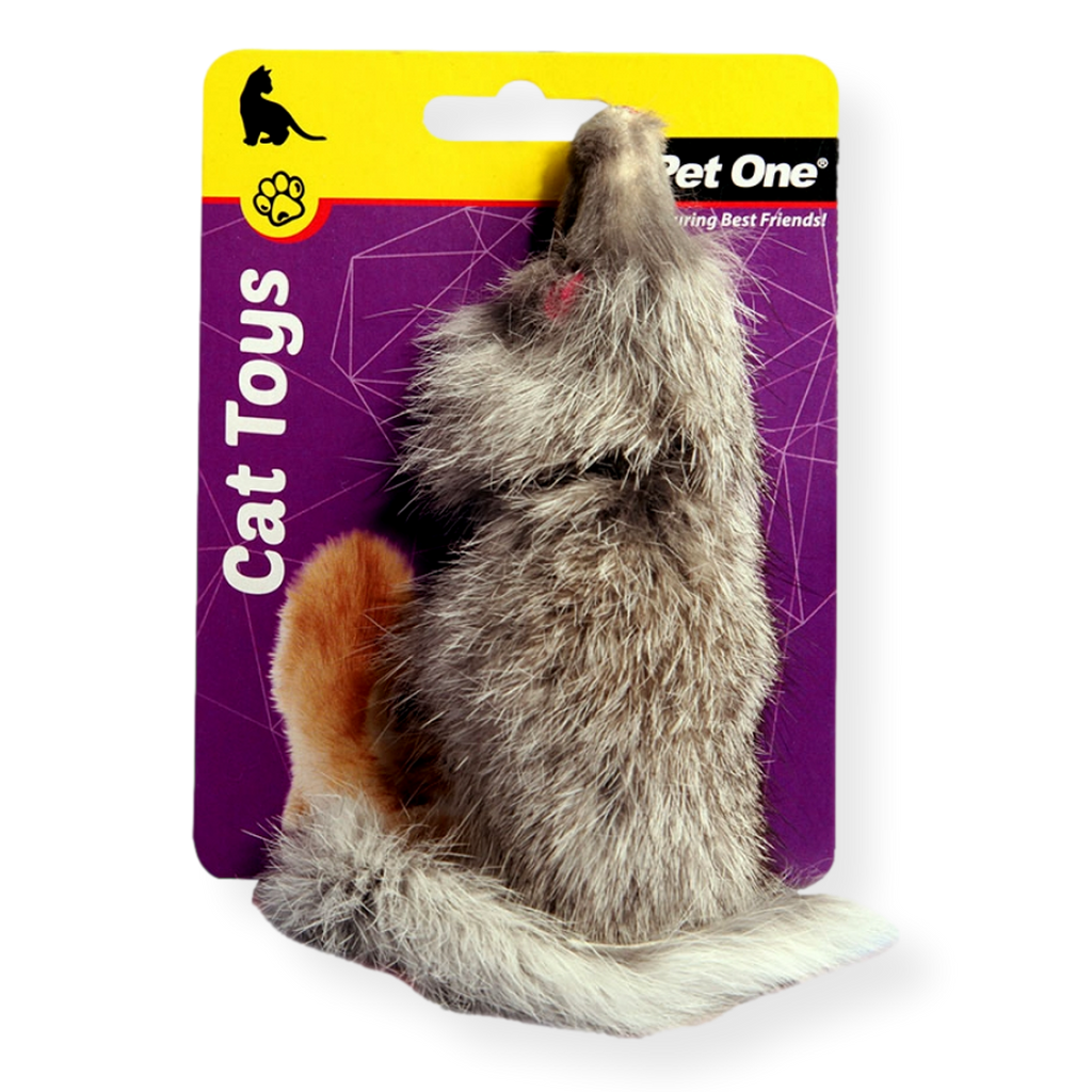 Pet One Cat Toy Grey Mouse 12.5cm