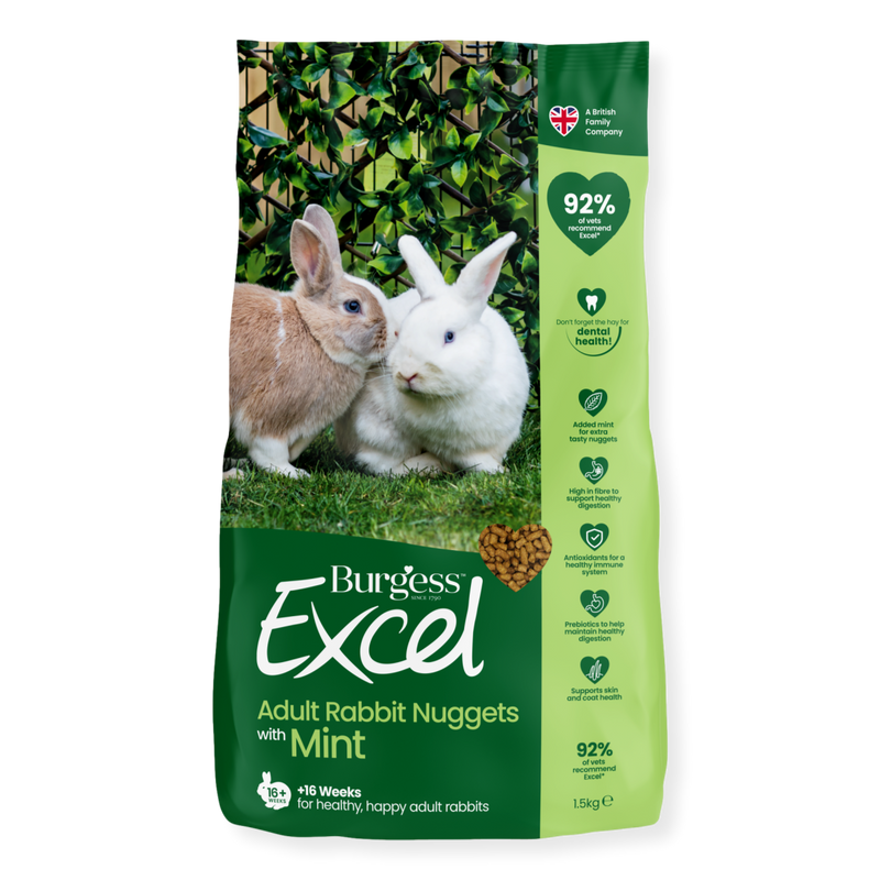 Burgess Excel Adult Rabbit Food Nuggets with Mint