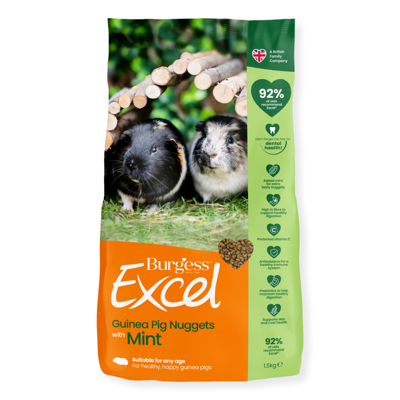 Burgess Excel Adult Guinea Pig Food Nuggets with Mint