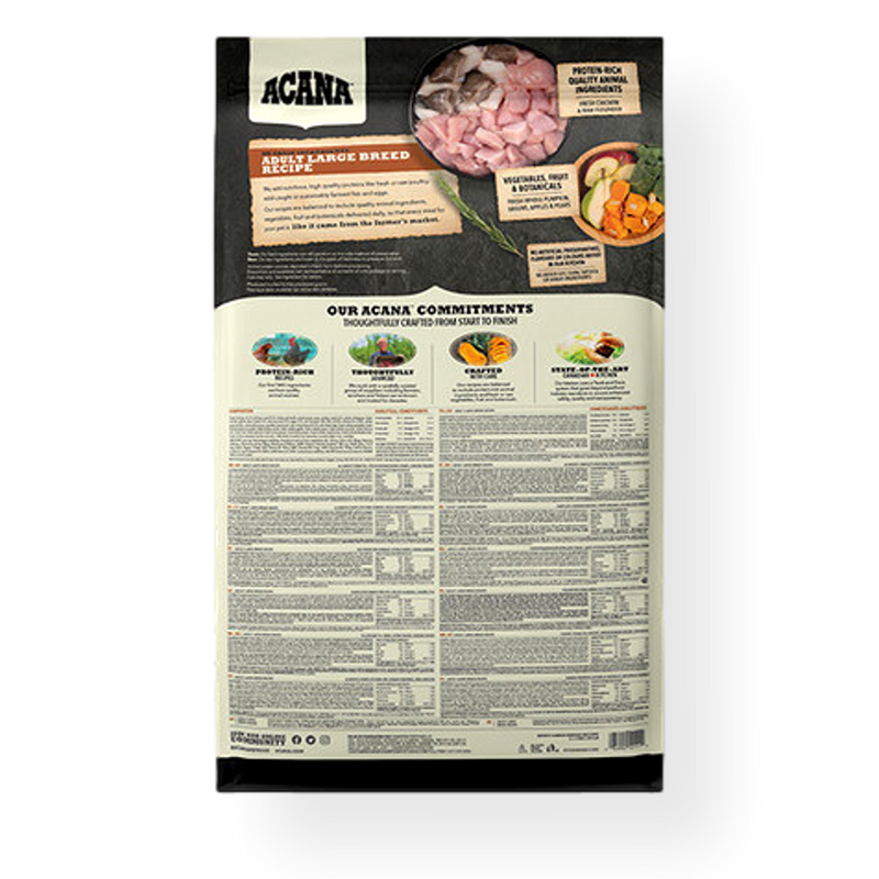Acana Heritage Large Breed Adult Dog Food 17kg