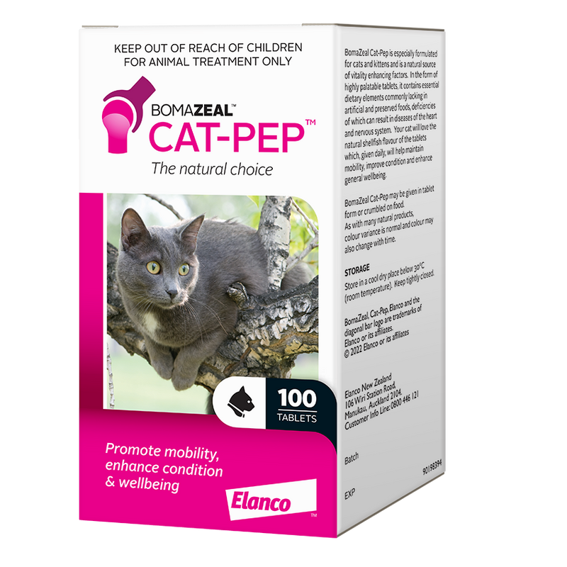 Bomazeal Cat-Pep Supplement for Cats 100 tablets