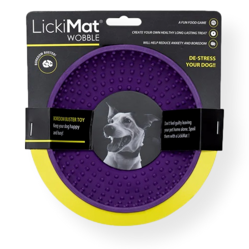 LickiMat Wobble Slow Feed Dog Bowl Turquoise 17cm