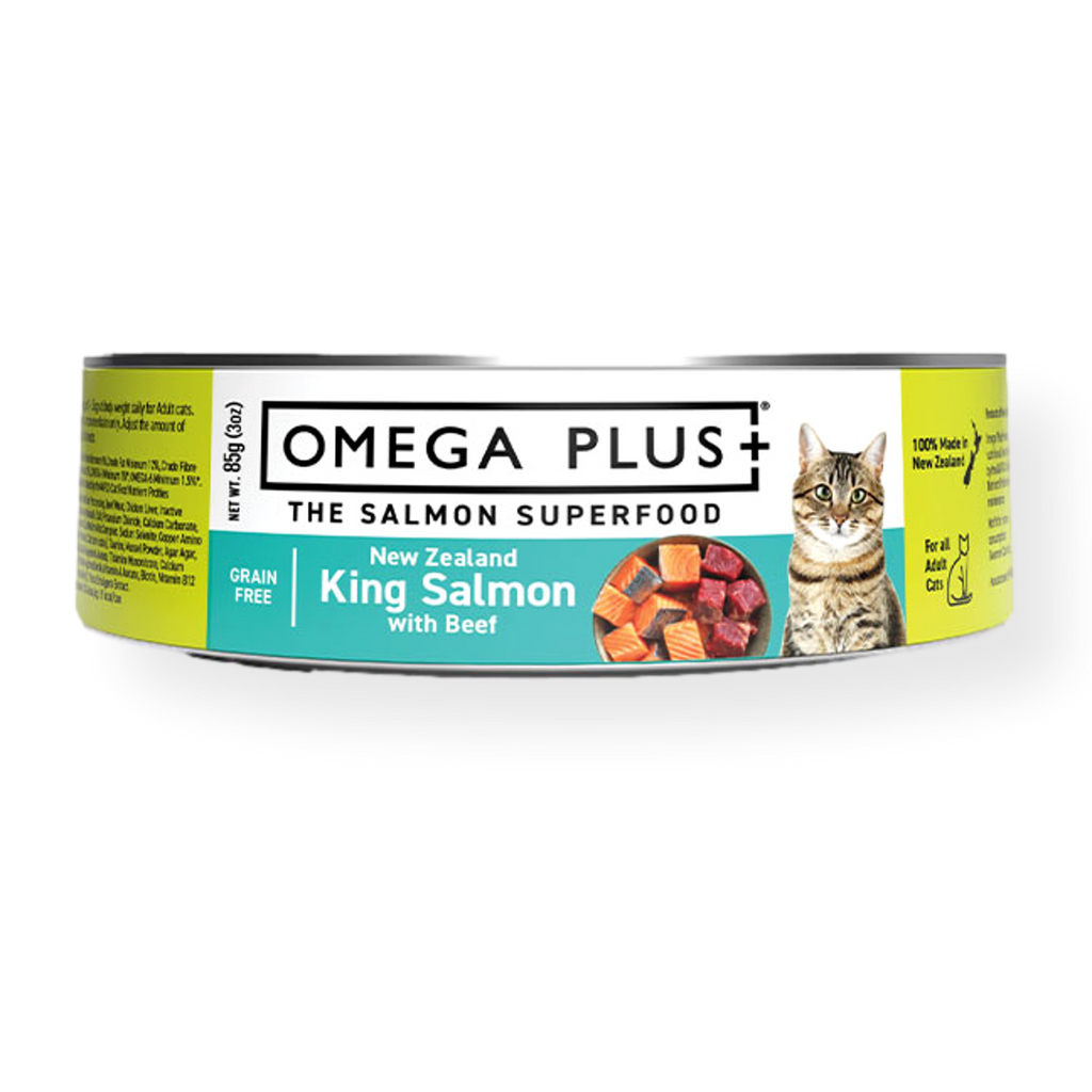 Omega Plus Canned Cat Food King Salmon with Beef