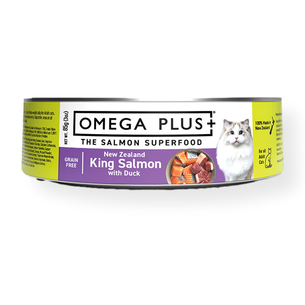 Omega Plus Canned Cat Food King Salmon with Duck