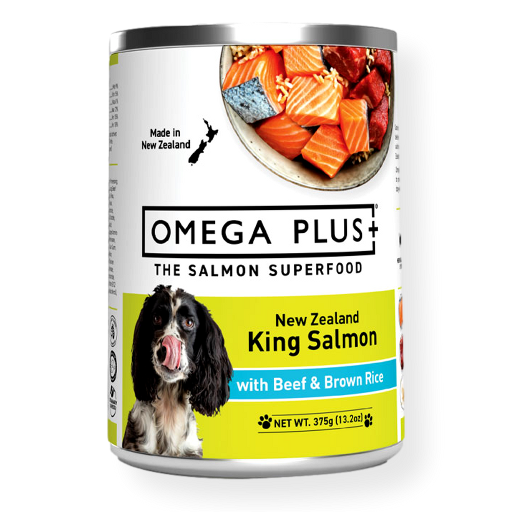 Omega Plus Canned Dog Food King Salmon & Beef with Brown Rice 