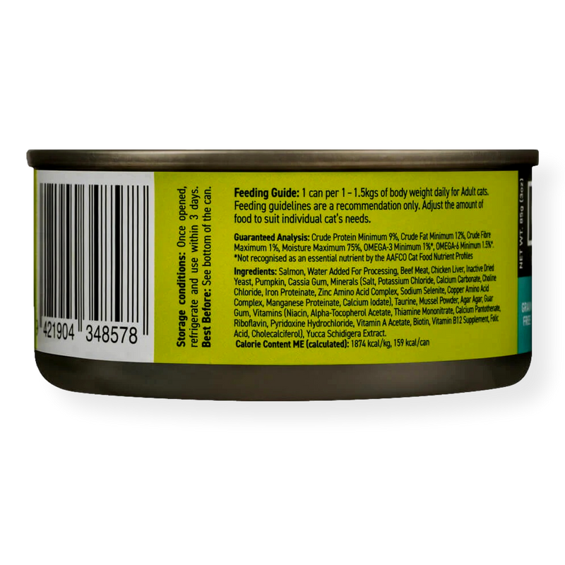 Omega Plus Canned Cat Food King Salmon with Beef