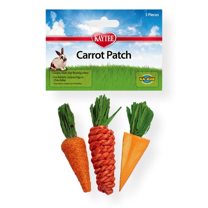 Kaytee Carrot Patch Chew Toy 3 Pack
