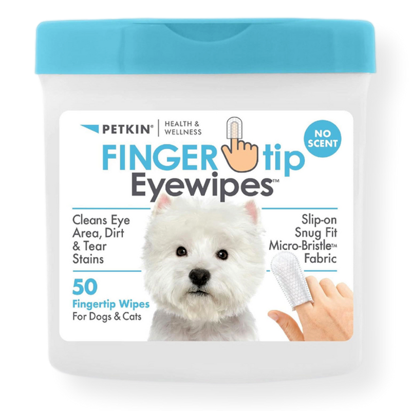Petkin Fingertip Dog & Cat Eye Wipes 50 pack