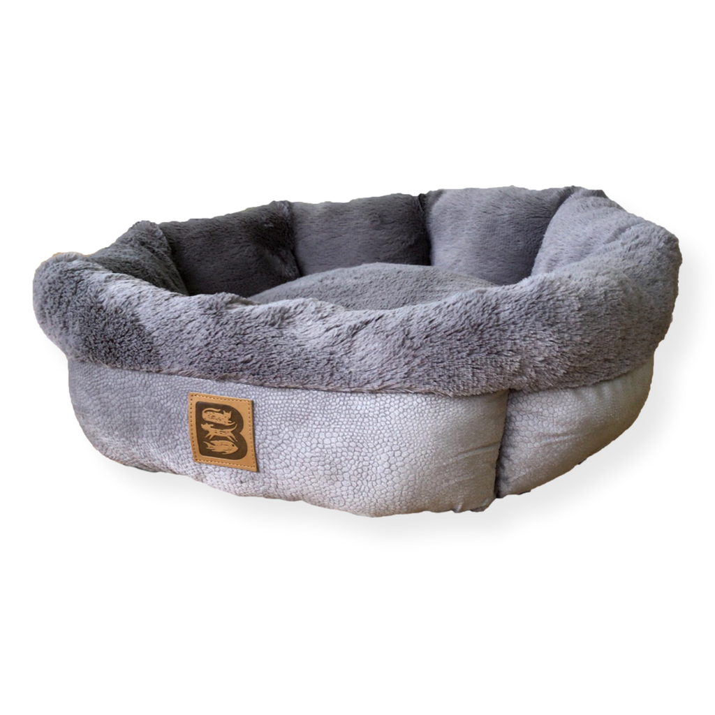 Brooklands Cozy Round Pet Bed Grey 53cm