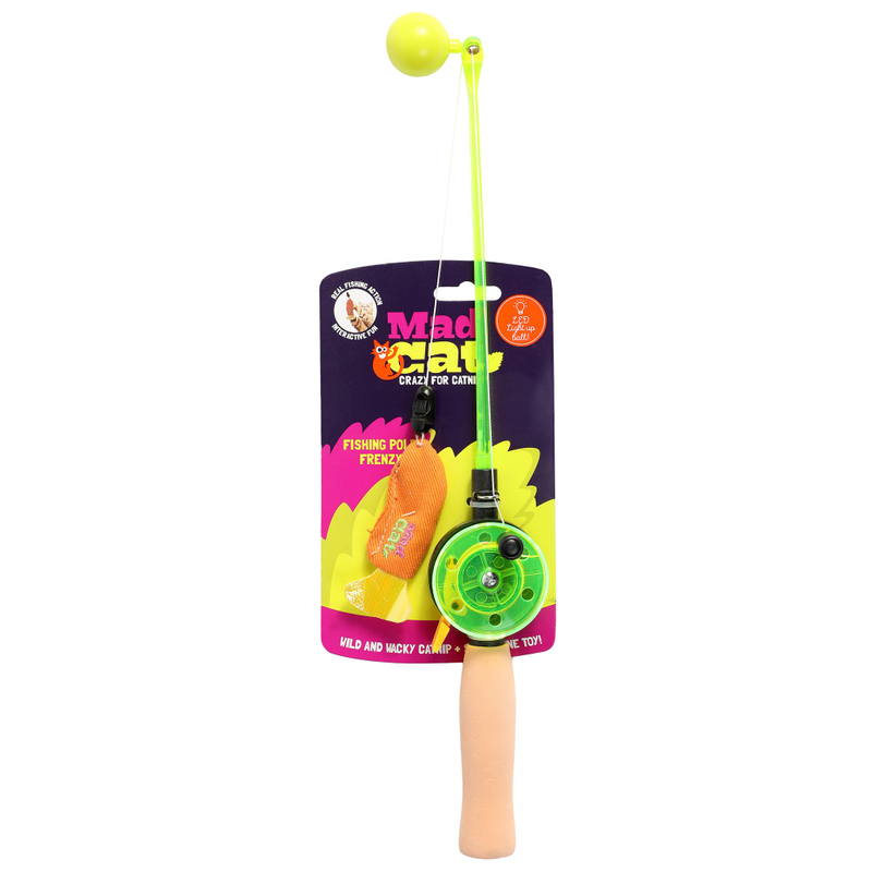 Mad Cat Go Fish Light Up Teaser Cat Wand Toy