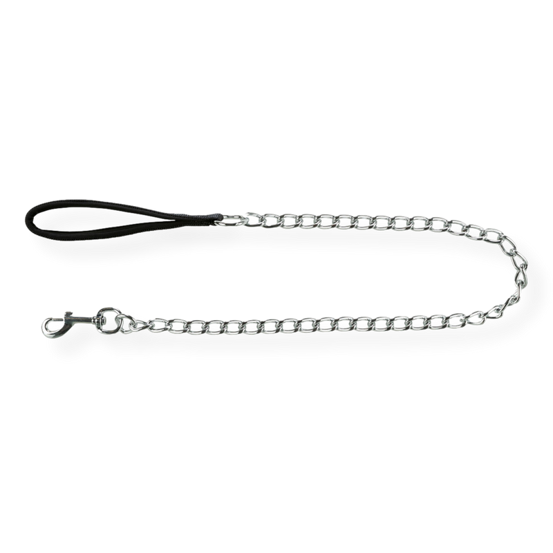 Brooklands Chain Dog Lead Black 1m - Large 4mm