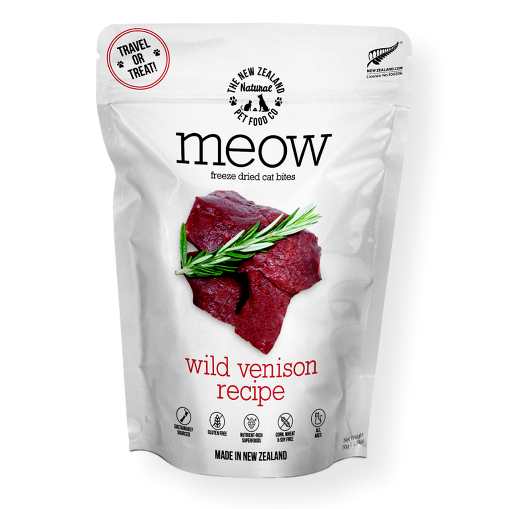 Meow Freeze Dried Cat Food Wild Venison 50g