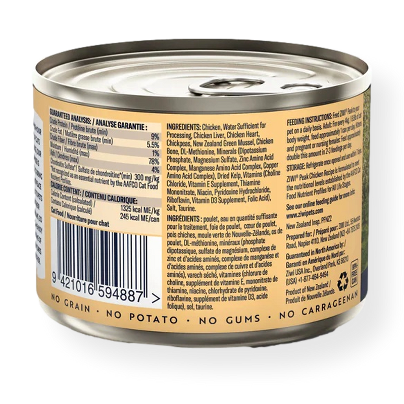 Ziwi Peak Canned Chicken Cat Food 
