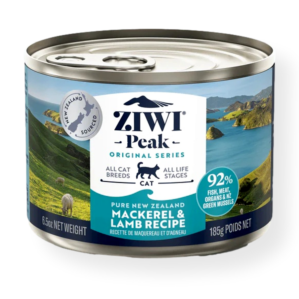 Ziwi Peak Canned Mackerel And Lamb Cat Food 185g