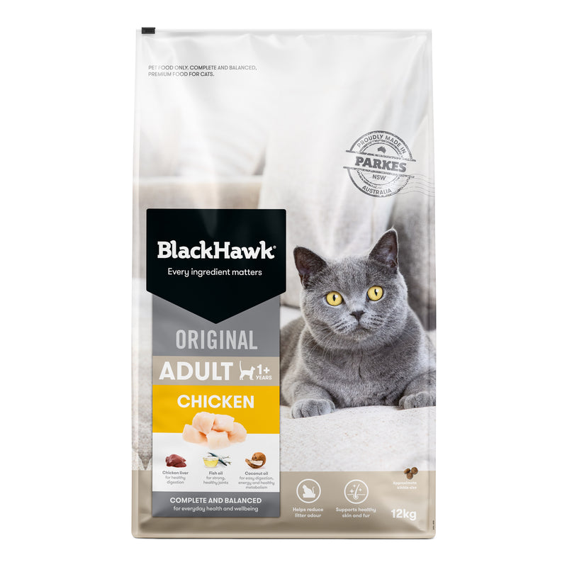 Black Hawk Chicken Adult Cat Food 12kg