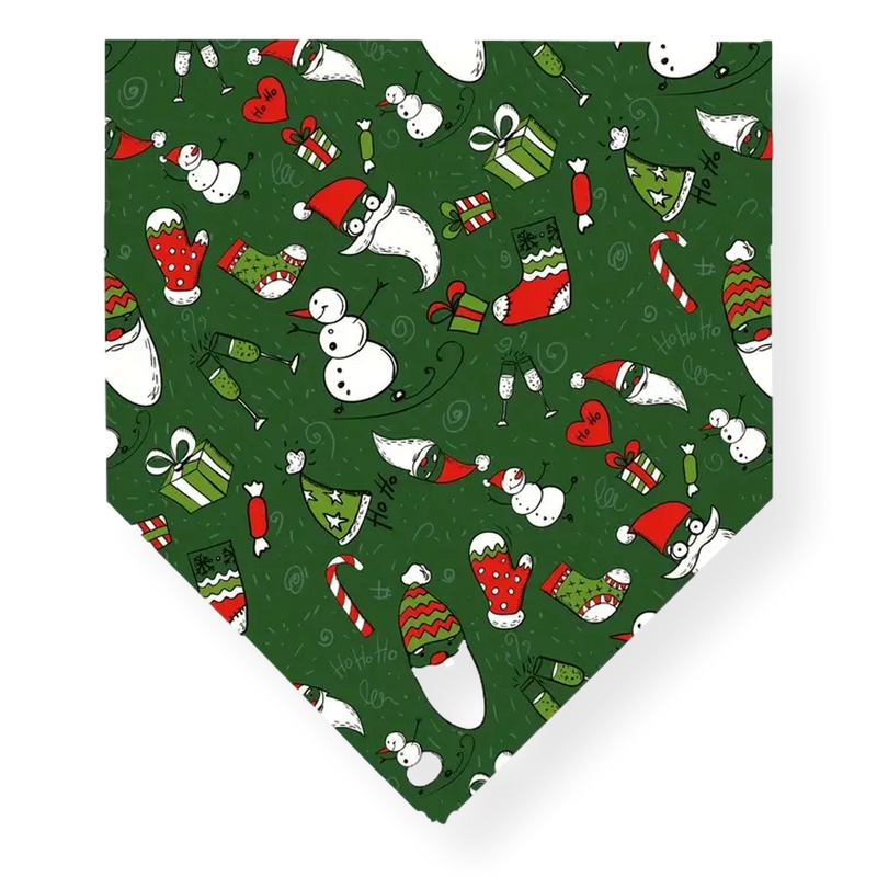 Bark & Bone Snow Ballin' Dog Xmas Unhemmed Bandana 65cm