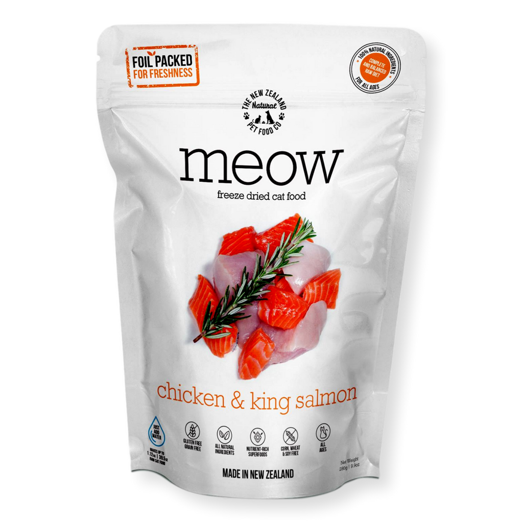 Meow Freeze Dried Cat Food Chicken & Salmon