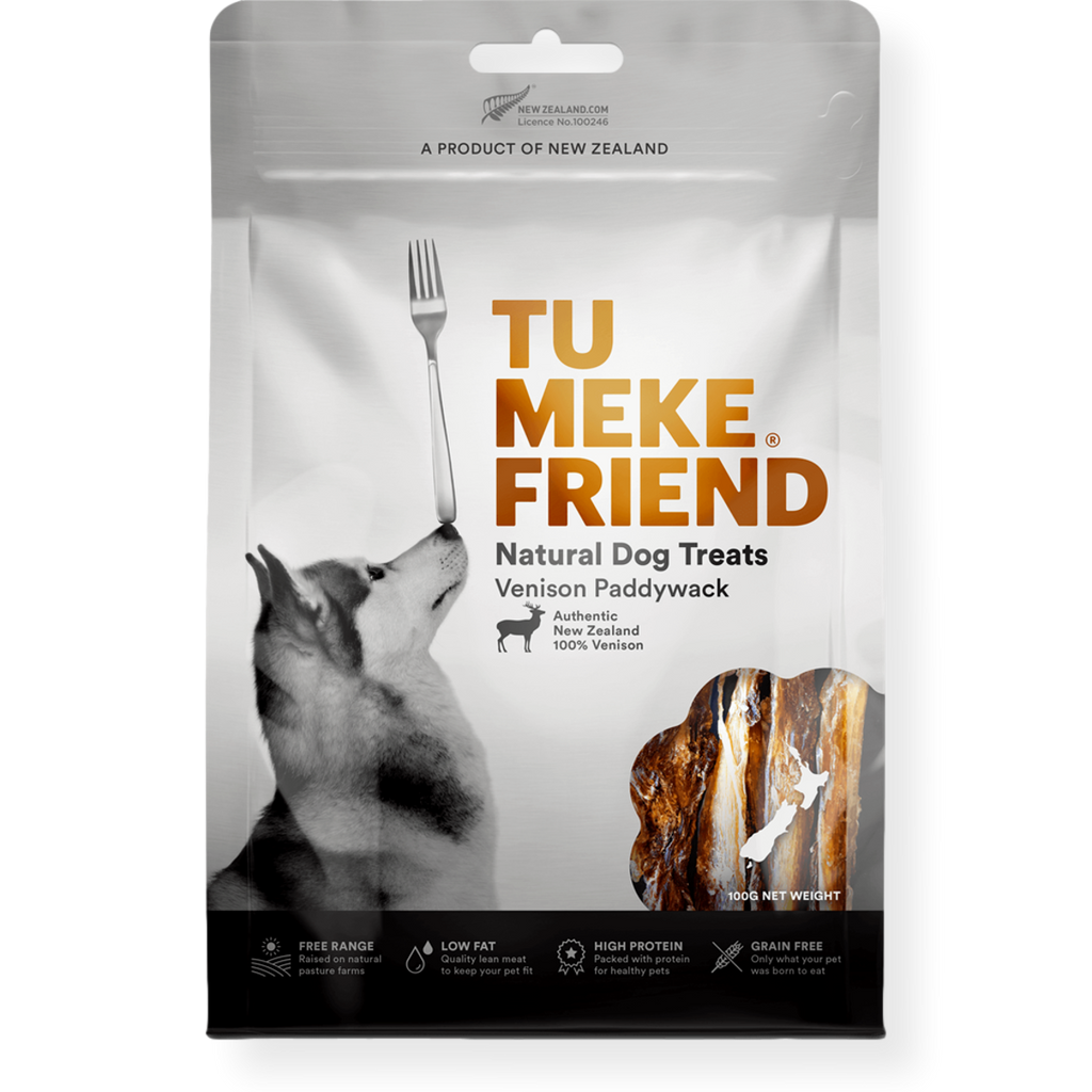 Tu Meke Gourmet Venison Paddywack Dog Treats 100gm