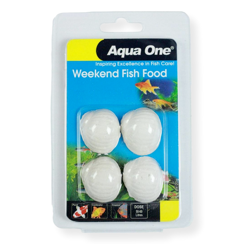 Aqua One Weekend Fish Food Block 20g