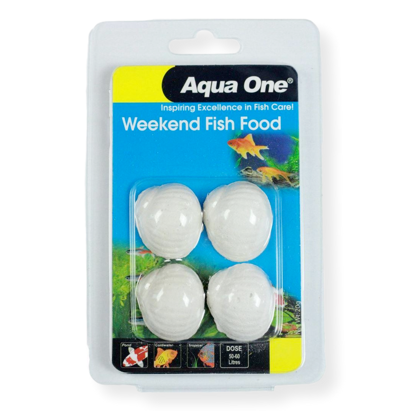 Weekend Fish Aqua One Weekend Fish Food Block 20g – Pet Connect NZ