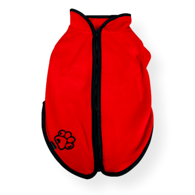 Pet One Jump Suit Heavy Fleece Zip Up Dog Coat Red