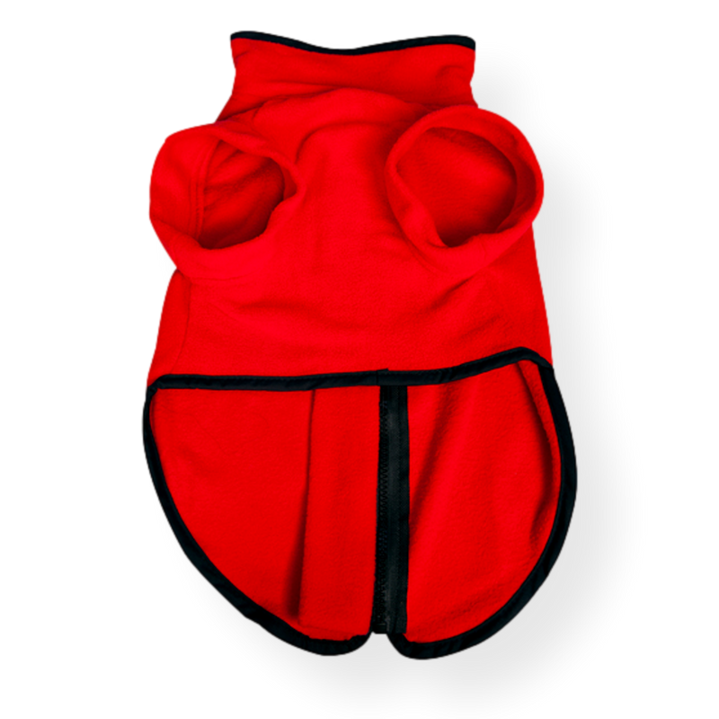 Pet One Jump Suit Heavy Fleece Zip Up Dog Coat Red