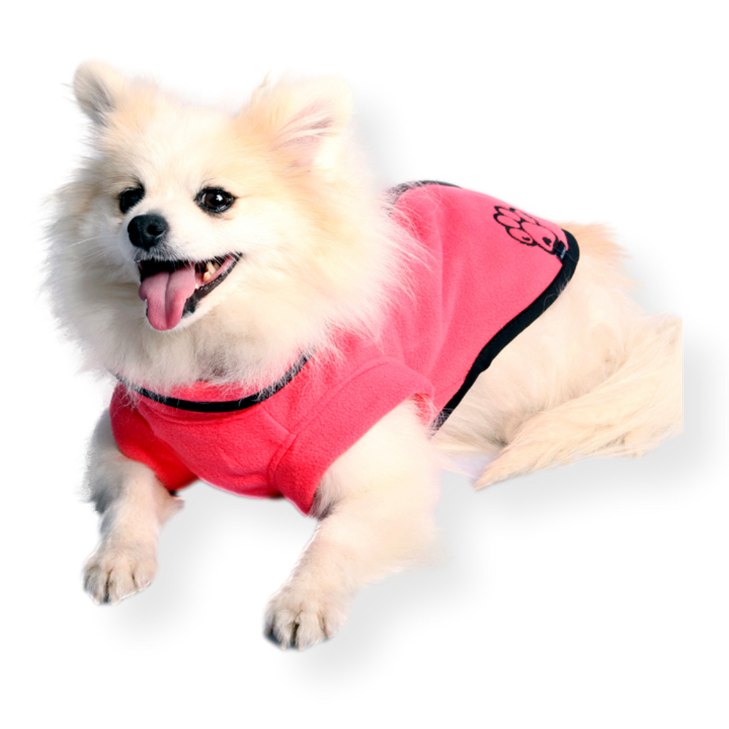 Pet One Jump Suit Heavy Fleece Zip Up Dog Coat Red