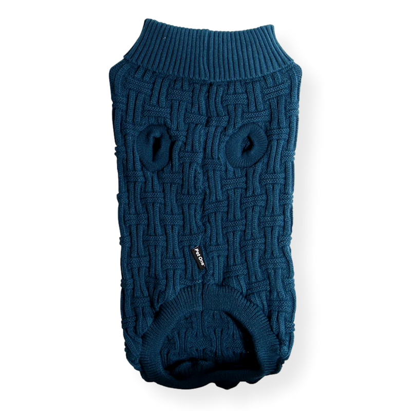 Pet One Komfy Knit Dog Coat Knitted Jumper Dark Teal
