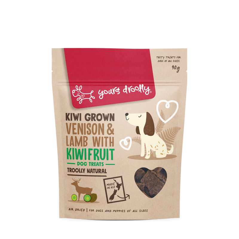 Yours Droolly Kiwi Grown Venison & Lamb with Kiwifruit Dog Treats