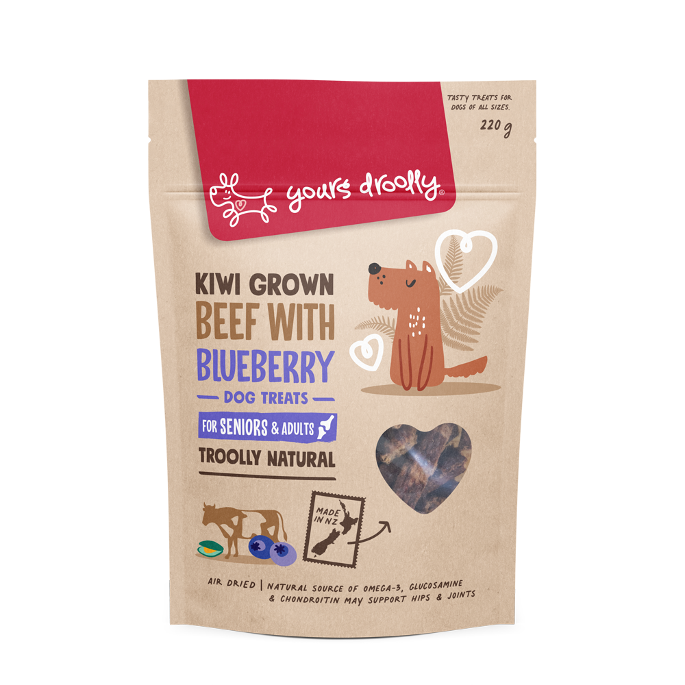 Yours Droolly Kiwi Grown Beef with Blueberry Senior Dog Treats