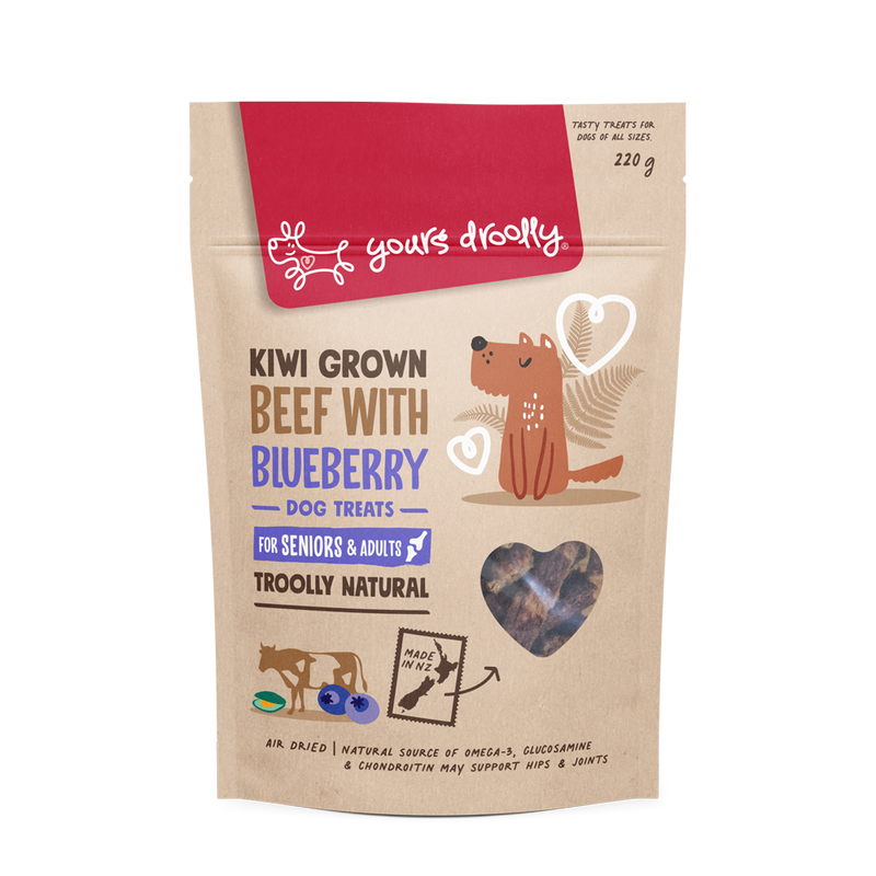 Yours Droolly Kiwi Grown Beef with Blueberry Senior Dog Treats