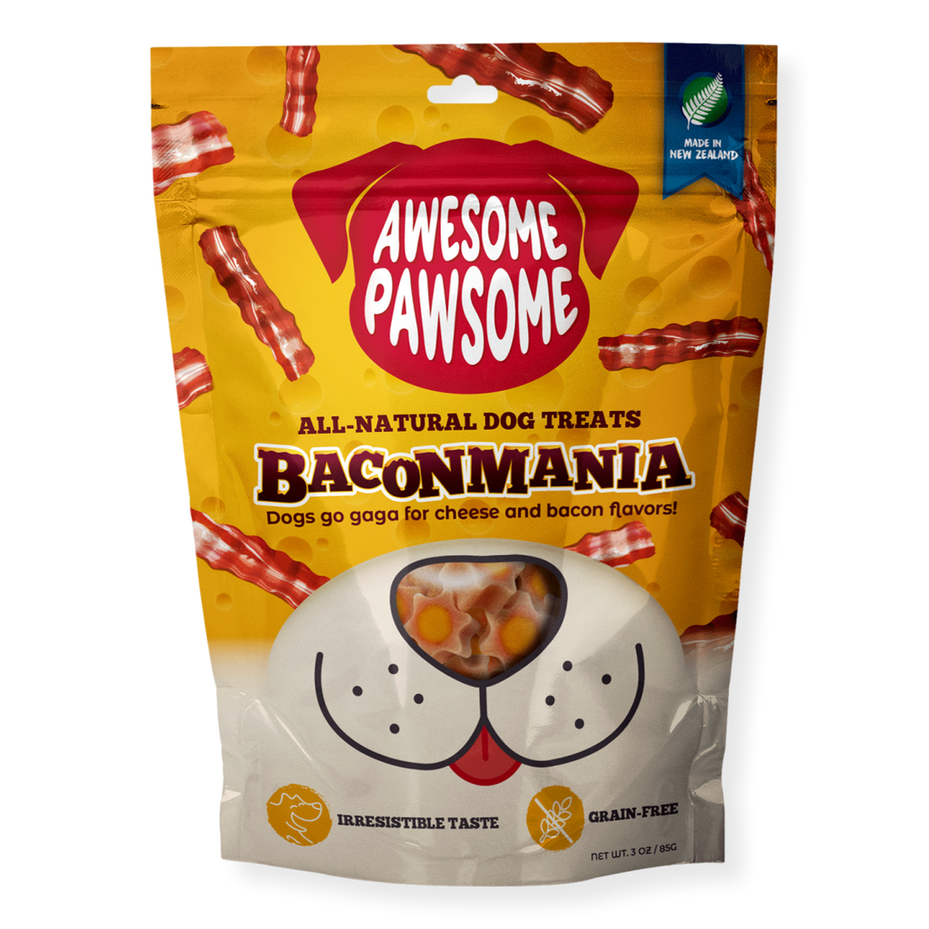 Awesome Pawsome Baconmania Dog Treats 85g