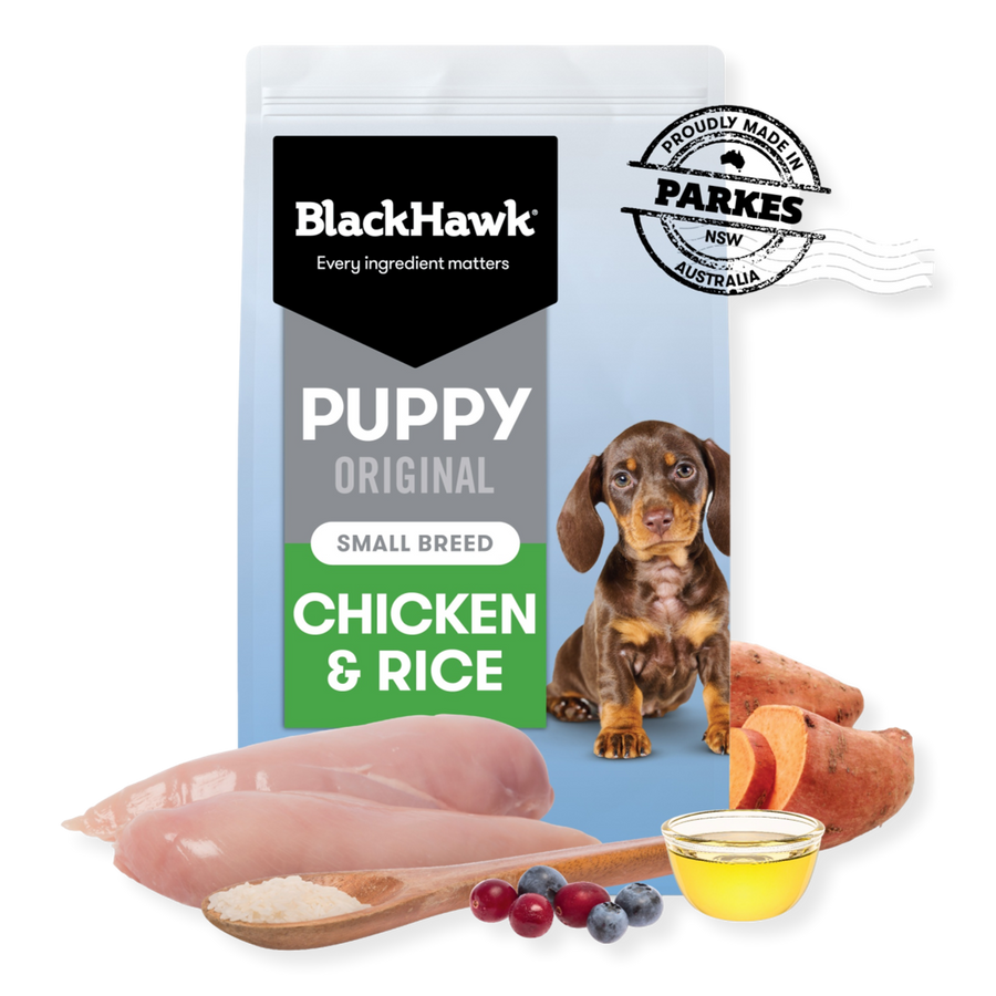 Black hawk lamb and rice puppy food top