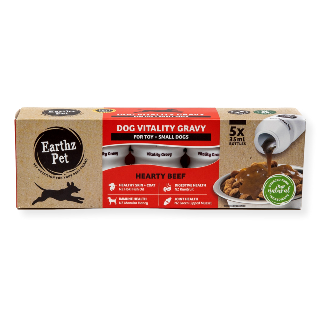Earthz Pet Vitality Gravy Small Dog Beef 35ml 5 pack