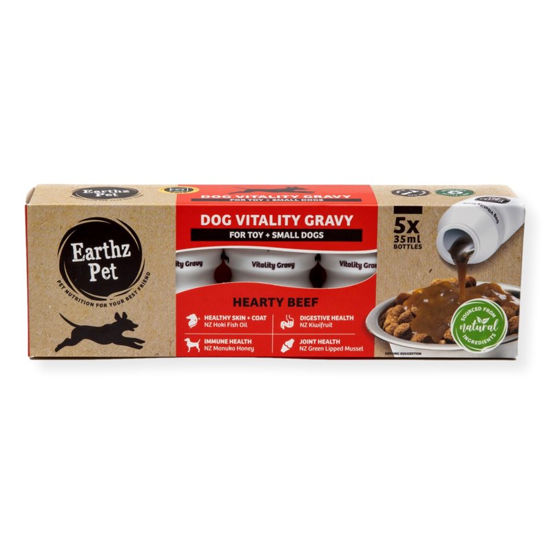 Earthz Pet Vitality Gravy Small Dog Beef 35ml 5 pack