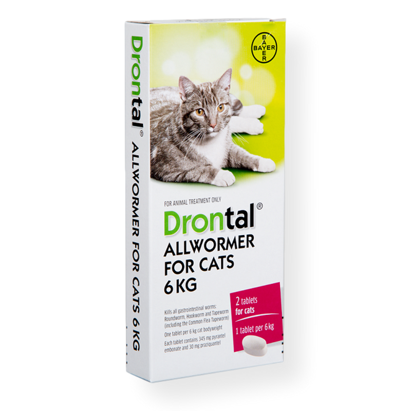Drontal Cat Ellipsoid Worming Tablets 6kg 2 pack