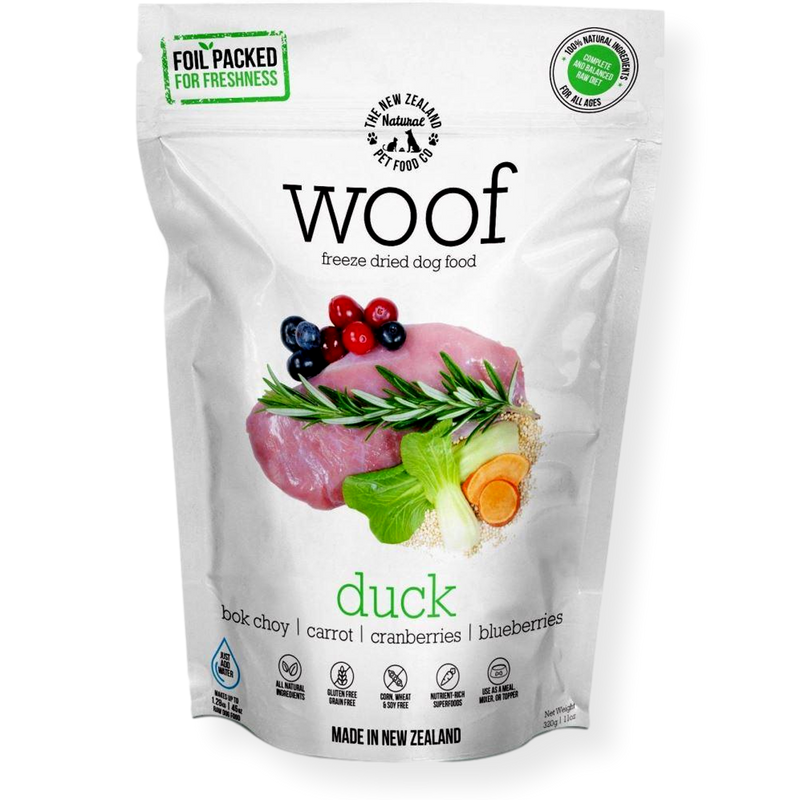 WOOF Freeze Dried Dog Food & Treat Duck