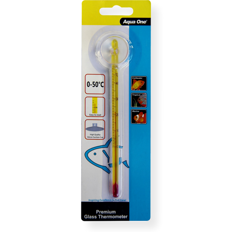 Aqua One Premium Glass Thermometer 15cm