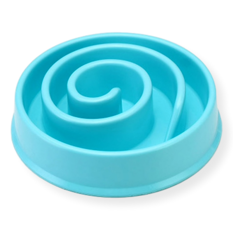 Bark & Bone Slow Down Dog Food Bowl Light Blue Medium 20cm