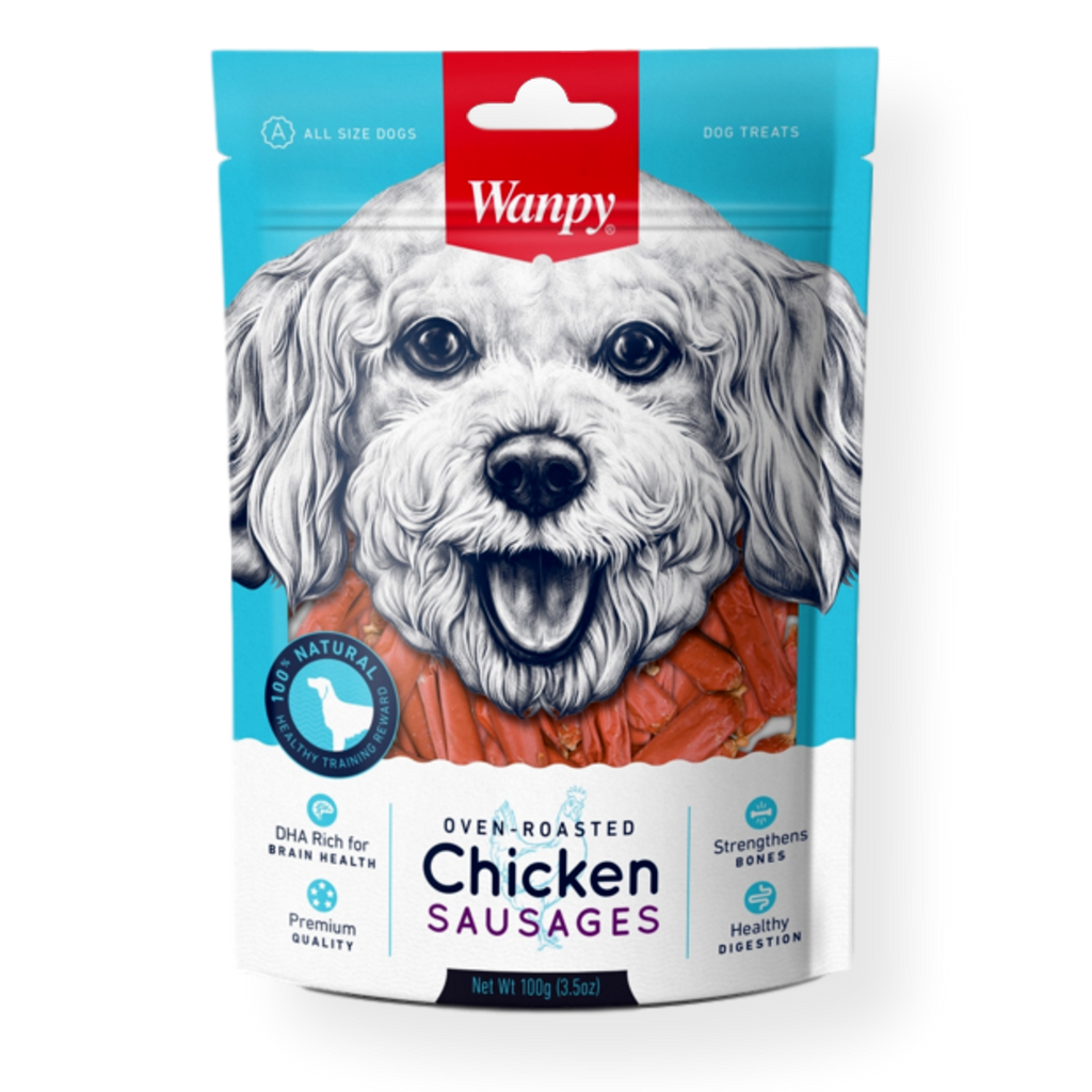 Wanpy Chicken Sausage Dog Treat 100g Default