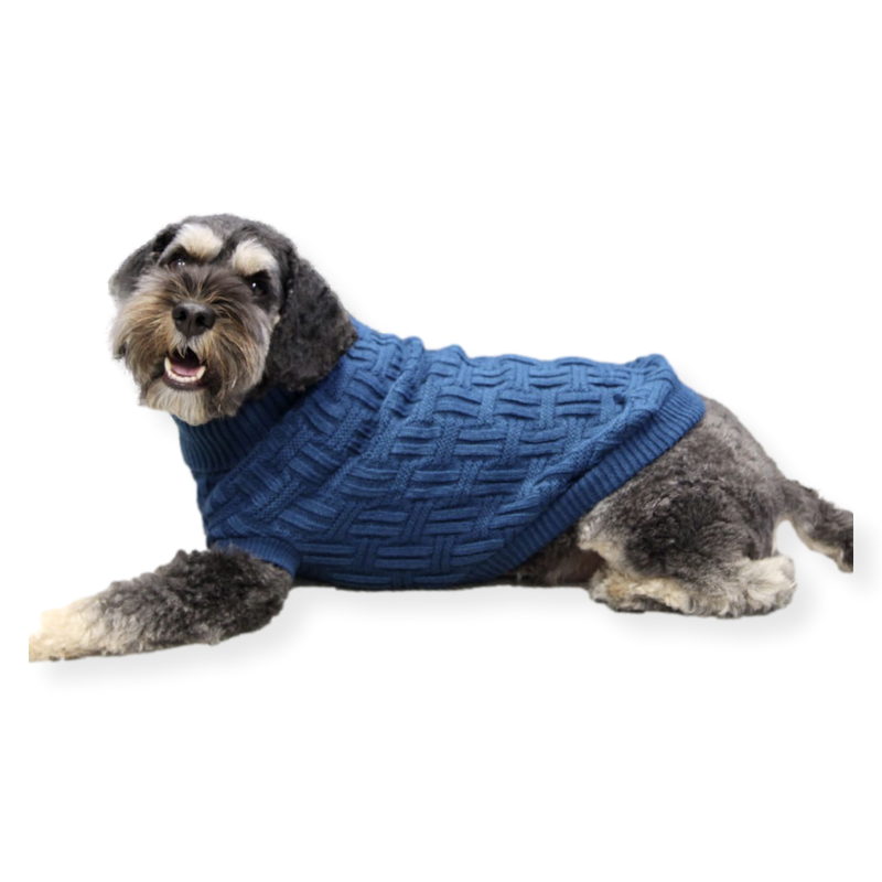 Pet One Komfy Knit Dog Coat Knitted Jumper Dark Teal
