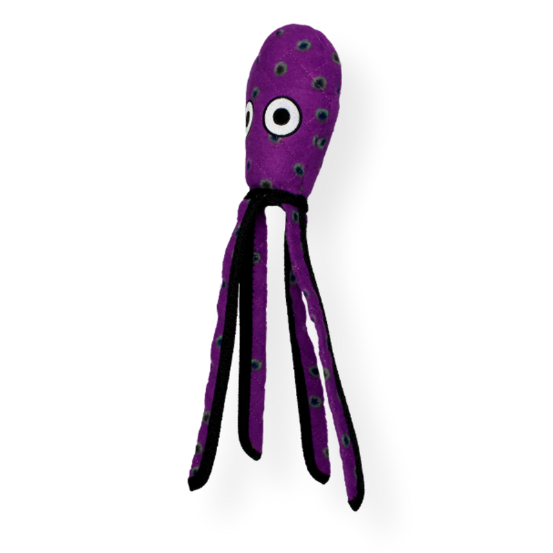 Tuffy Squid Purple Ocean Creature Dog Toy
