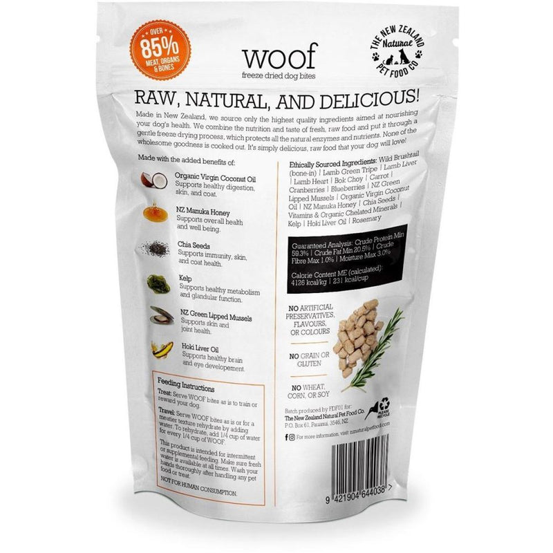 WOOF Freeze Dried Dog Food & Treat Brushtail