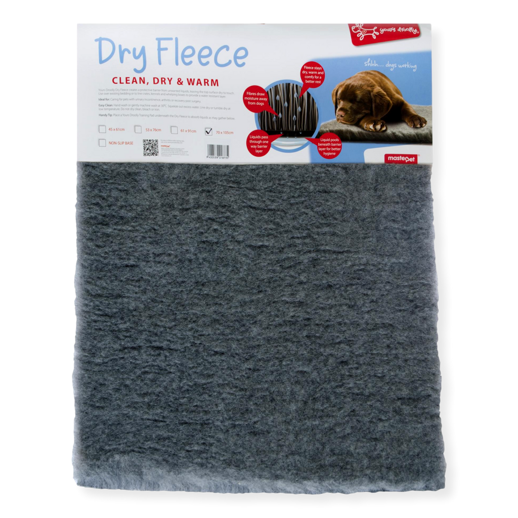 Yours Droolly Super Fleece Bed Grey