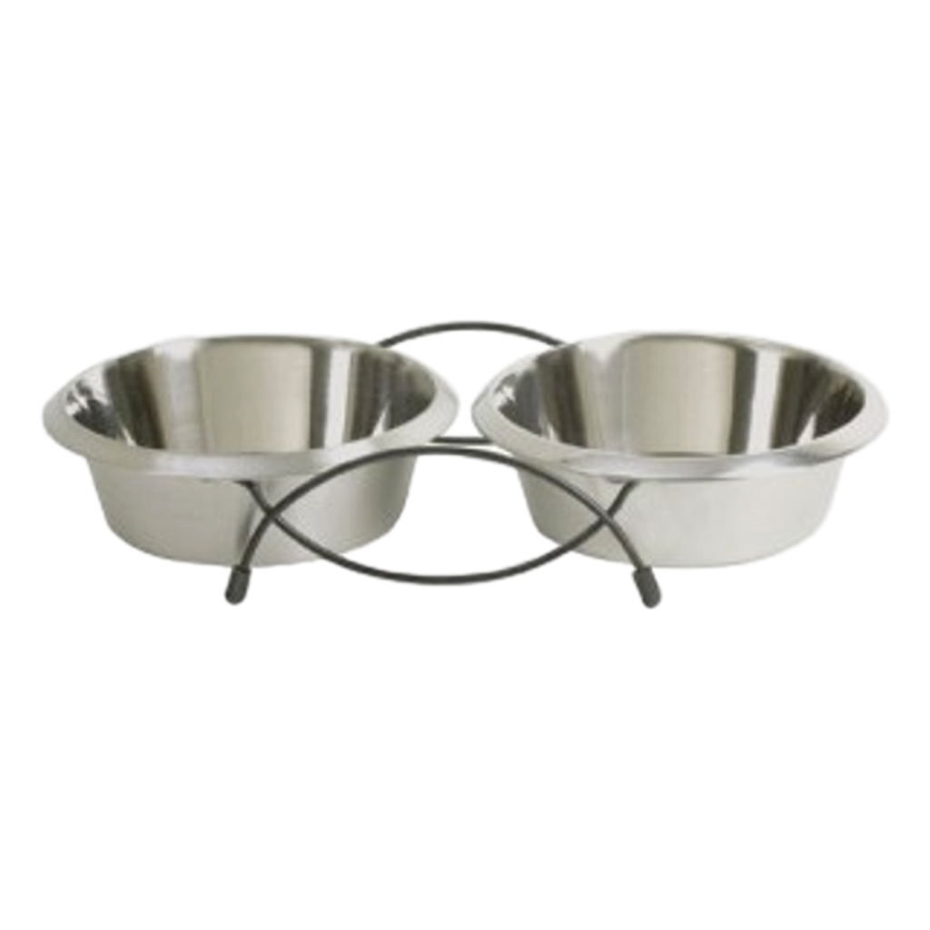 Prima Stainless Steel Double Diner 2 x 230ml Bowls