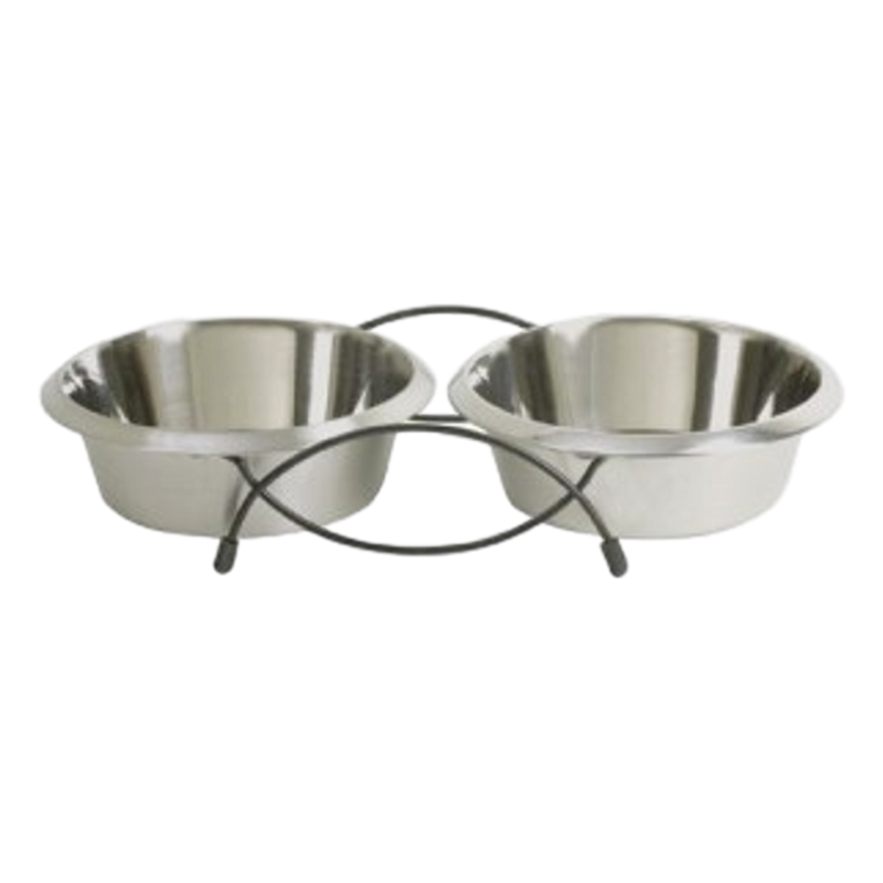 Prima Stainless Steel Double Diner 2 x 230ml Bowls