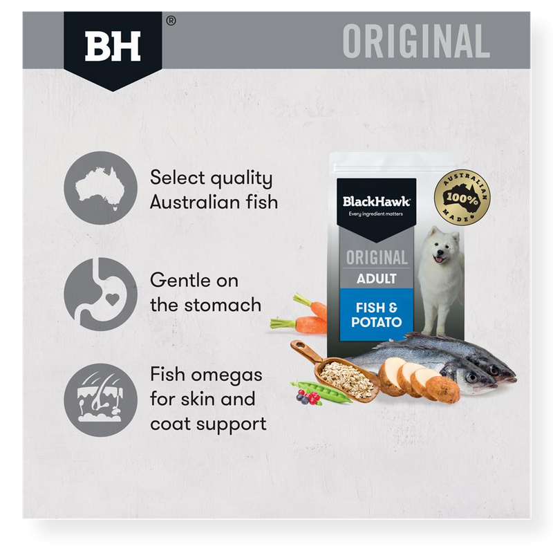 Black Hawk Fish & Potato Adult Dry Dog Food