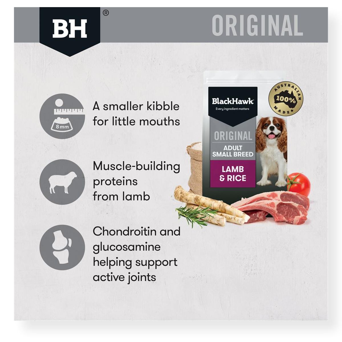 Black Hawk Lamb Rice Small Breed Adult Dog Food 3kg Pet Connect NZ